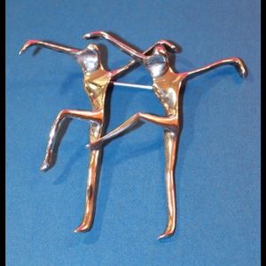 STERLING SILVER MODERN DANCE CUSTOM MADE PIN